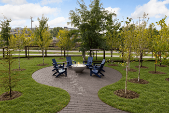 Courtyard with fire pit